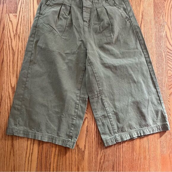 NWT Free People Hard Rain Gaucho Cropped Cargo Pants Washed Pine Size 0 - Picture 7 of 13